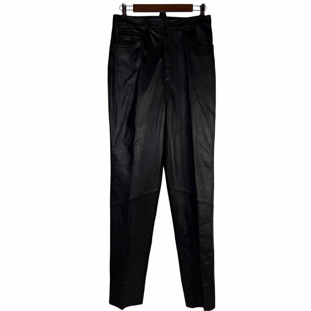 Vintage Womens Scully Black 12 Genuine Leather pants NEW